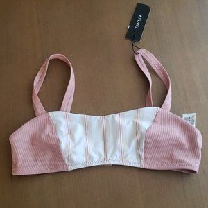 Nwt Tavik Vivien tapioca stripe swim top size M